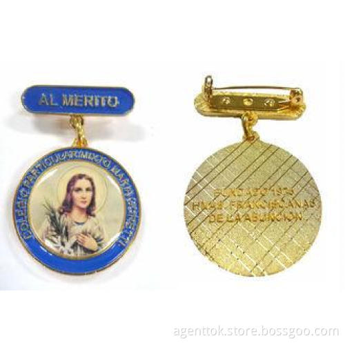 Souvenir Zinc alloy promotional metal pin badges with print